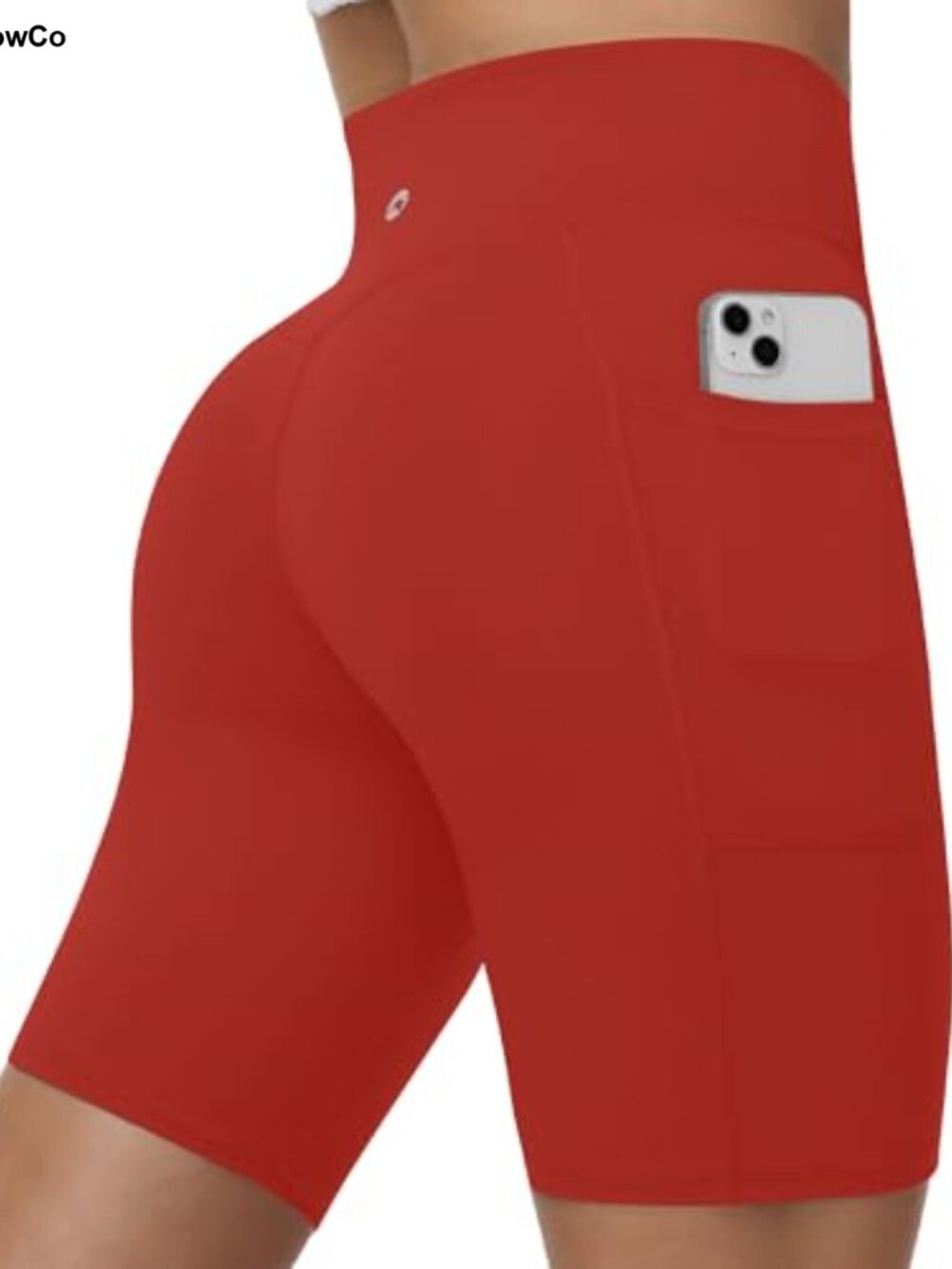 No Front Seam Biker Shorts High Waist Tummy Control Workout Shorts with Pockets